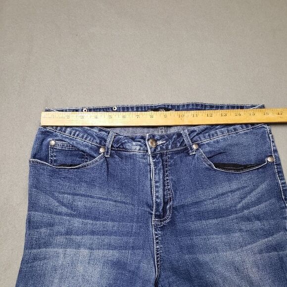 Y2K Tru Luxe Boot Flare Cut Bling  Jeans Crystal Embellished jeans - Toyko ❄️ - Picture 10 of 14